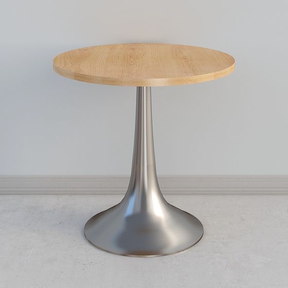 Stylish Low-Poly Round Table 3D model