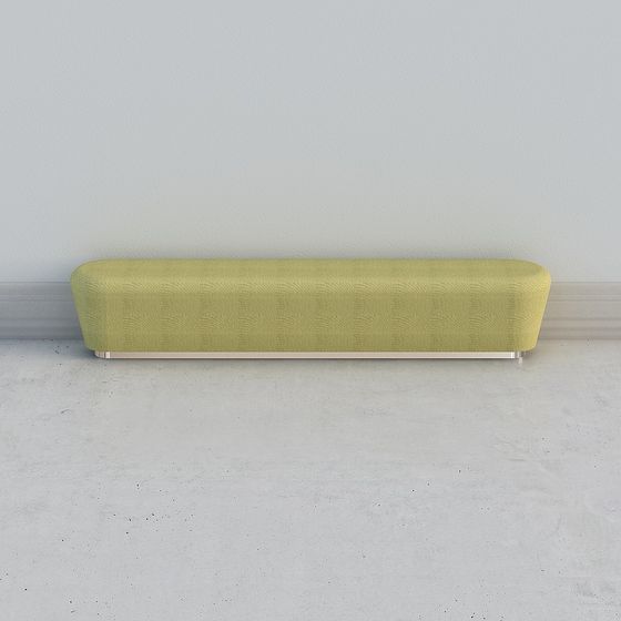 Urban Green Bench 3D model for Modern Interiors