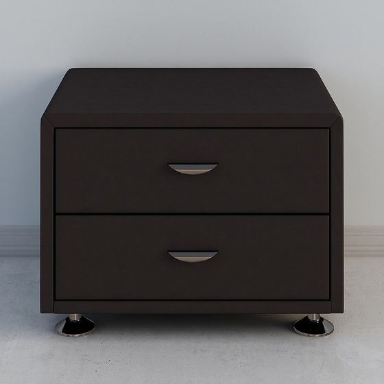 Modern Minimalist Nightstand 3D Model