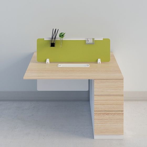 Minimalist Desk Modern Workspace 3D model