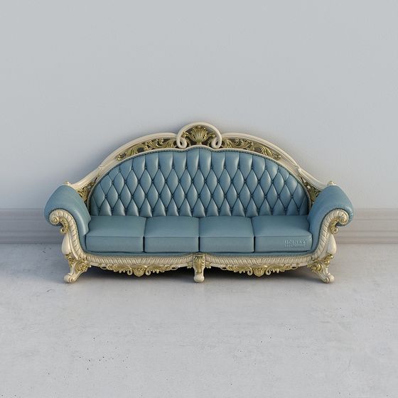 Elegant Vintage-Modern Sofa 3D model