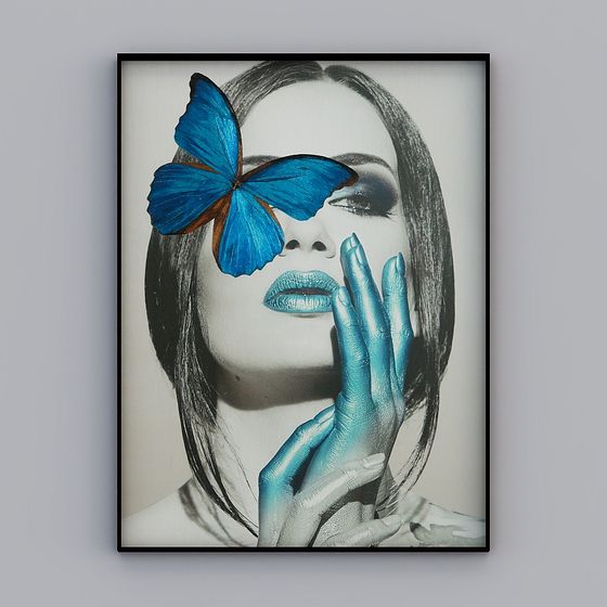 Butterfly Kiss 3D model for Modern Art
