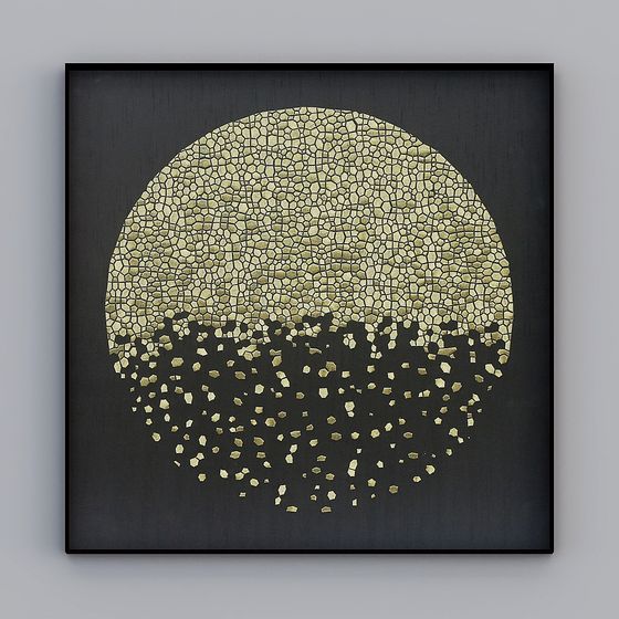Golden Mosaic Disk 3D Model