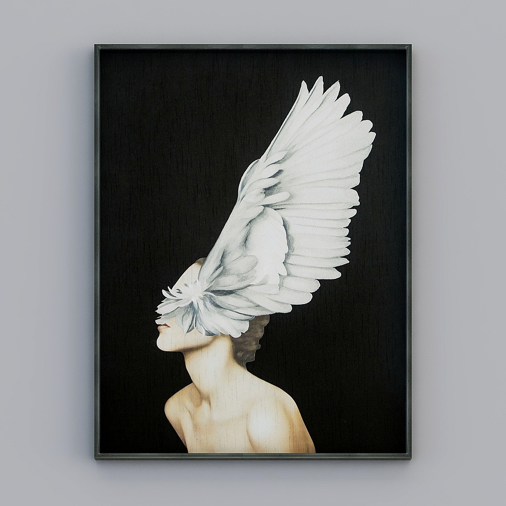 Soaring Angel 3D model with Mystical Elegance