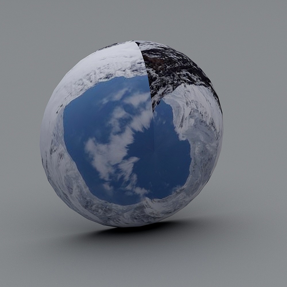 Realistic Globe 3D model with High Detail Textures