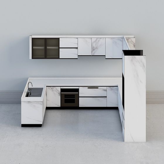 Elegant 3D Kitchen Model Design for Modern Spaces