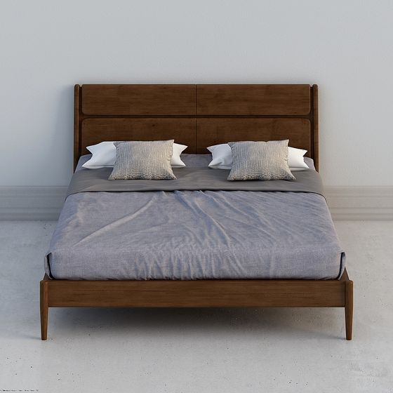 BA10 Bed in Walnut Color