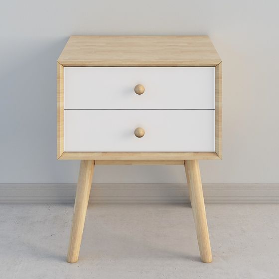Mid-Century Modern Nightstand 3D model