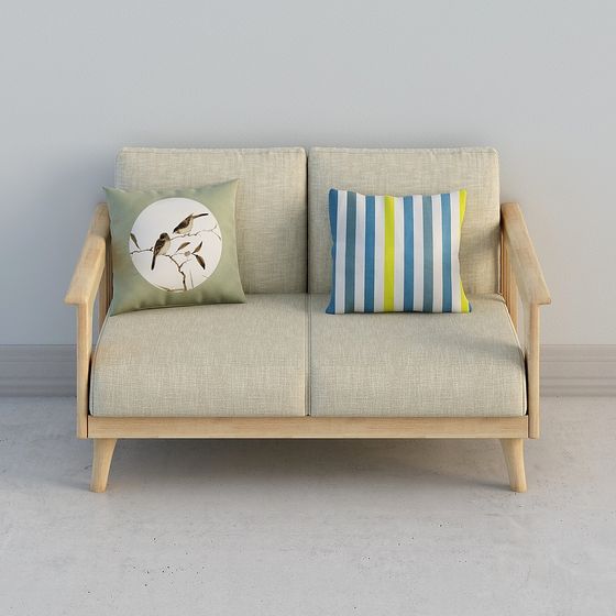 Modern Low-Polygon Sofa 3D model