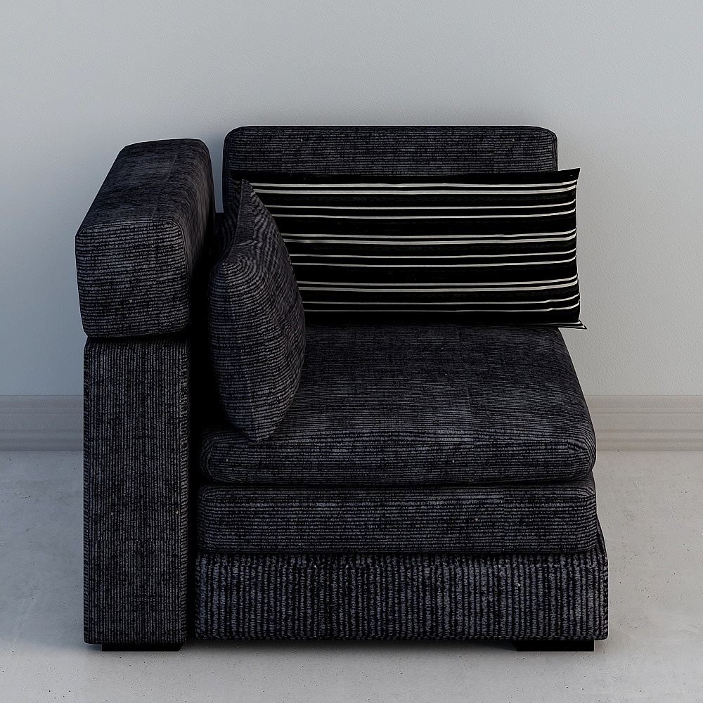 Urban Comfort Low-Poly Sofa 3D model