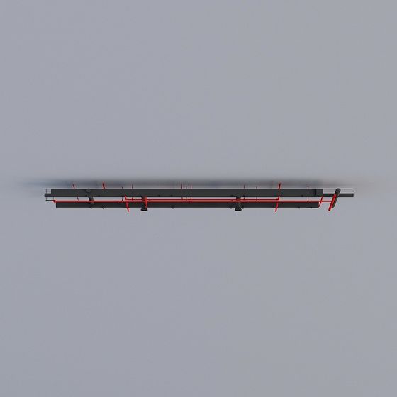 Urban Skybridge Low-Poly 3D Model