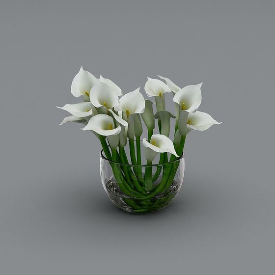 분재 흰색 유리 꽃병