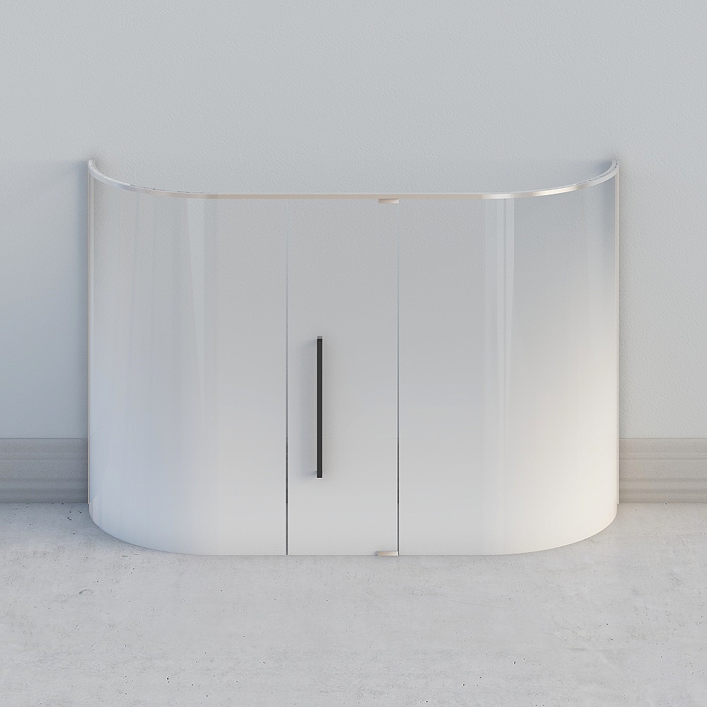 gradient curved glass Divider Partition Screen