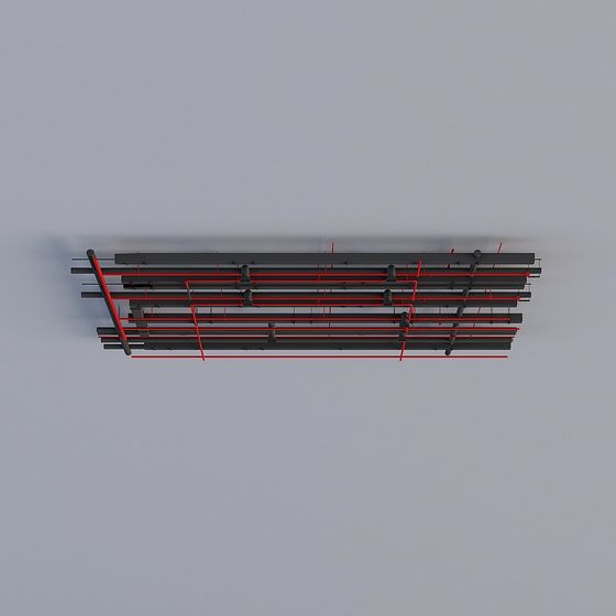Pipeline Grid 3D model - Industrial Aesthetic Design