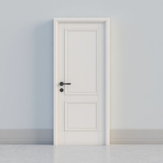 Elegant Low-Poly European Style 3D Model Door