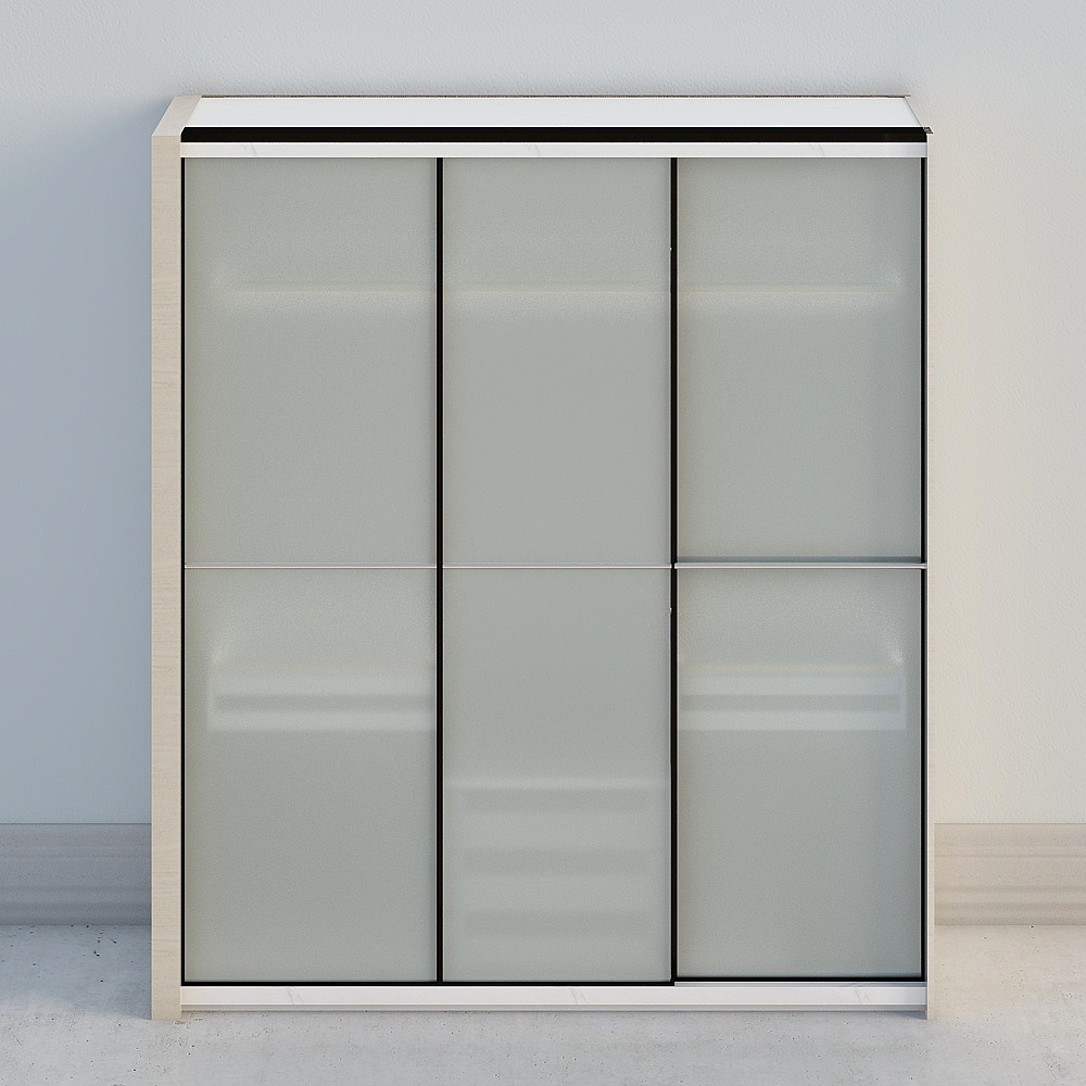 Glass cabinet door wardrobe