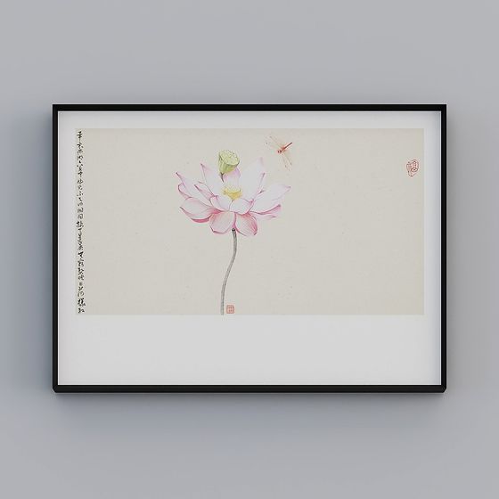 Serene Lotus Blossom 3D model for Nature Inspired Designs