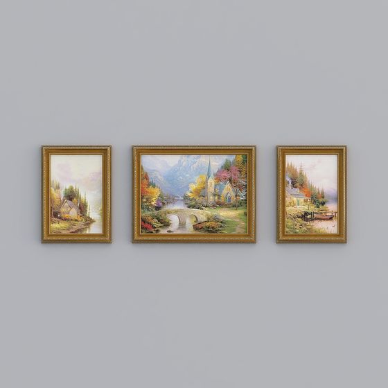 Autumn Triptych 3D model