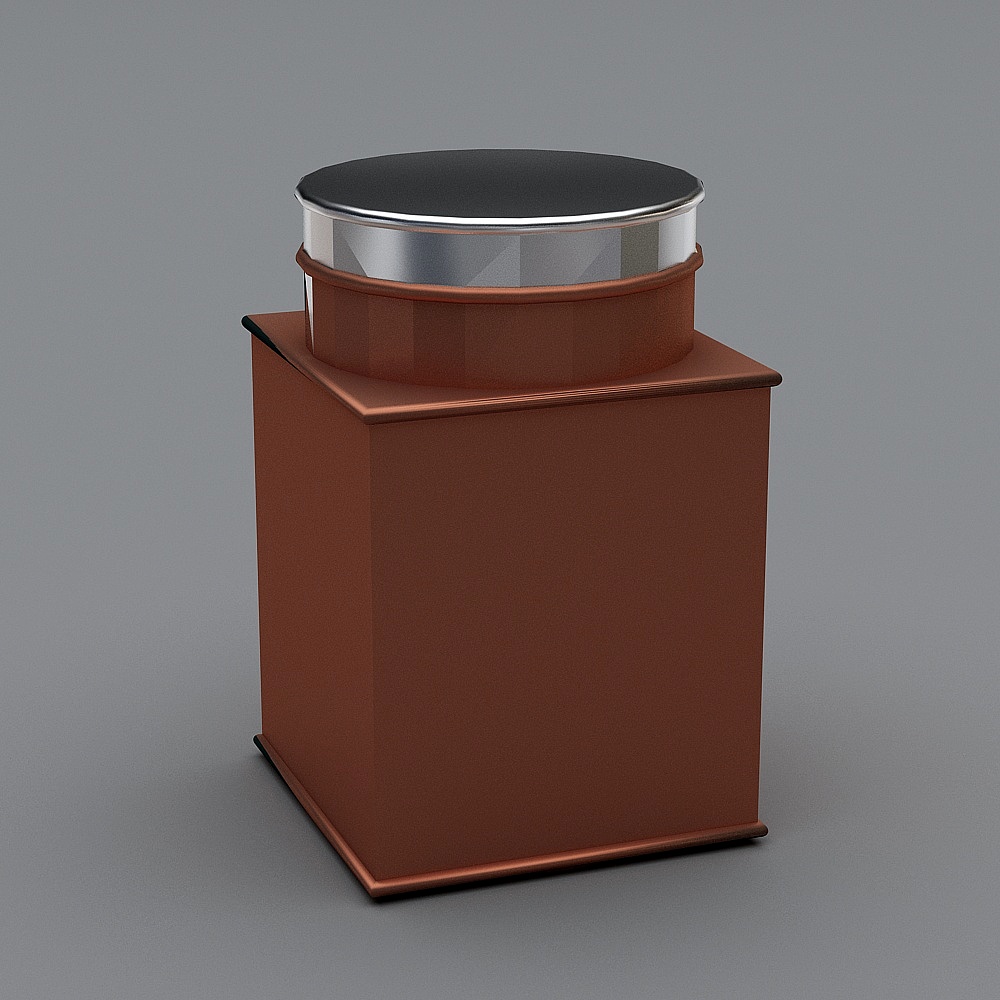 City Light Trash Can 3D model