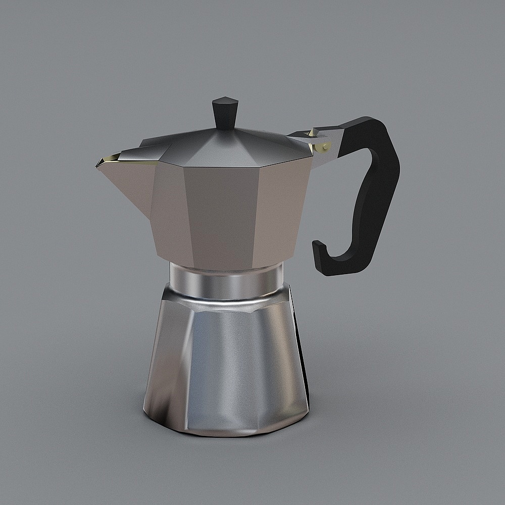 Stylish Moka Pot 3D model for Modern Interiors