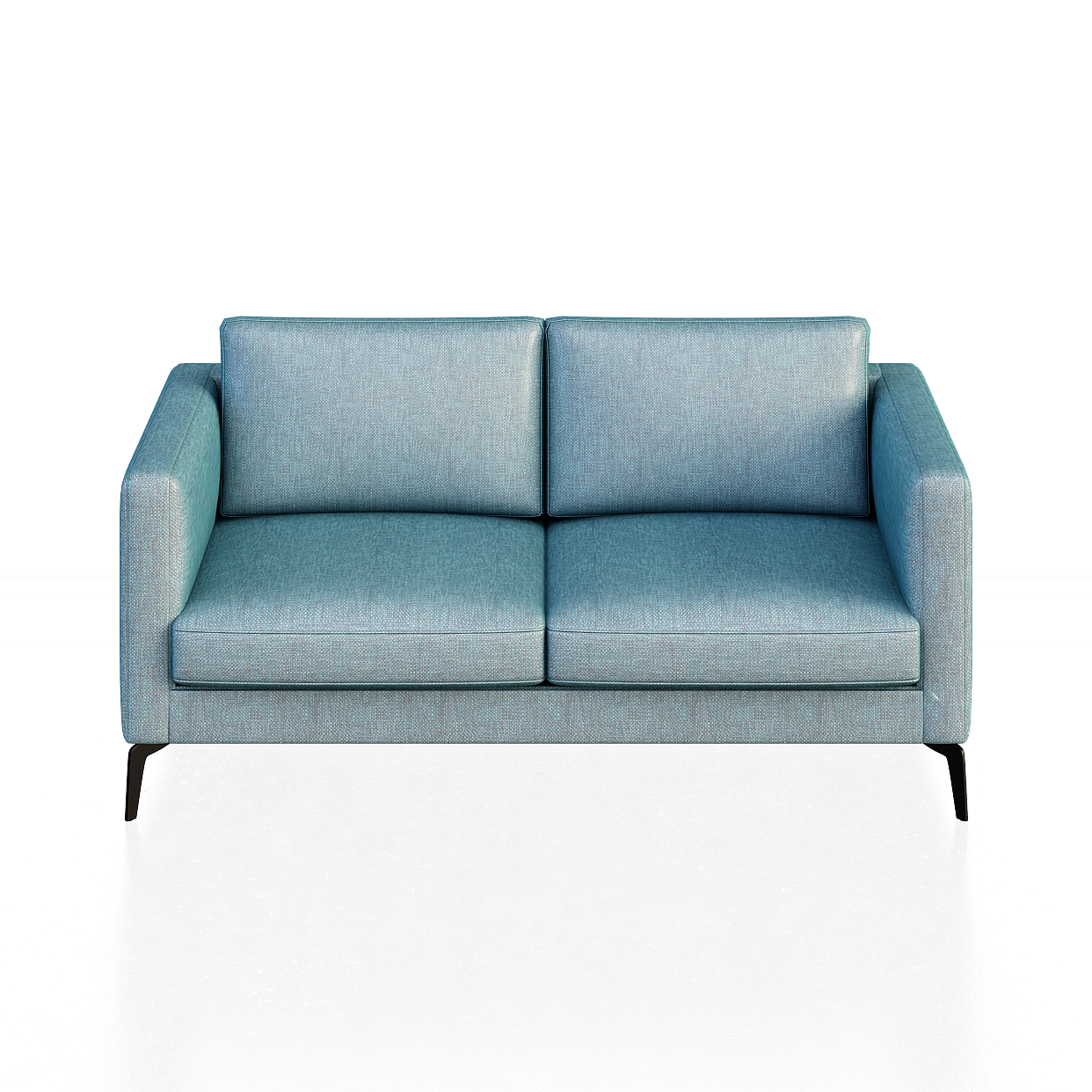 Urban Comfort Sofa 3D Model – Low-Poly Light Blue Fabric
