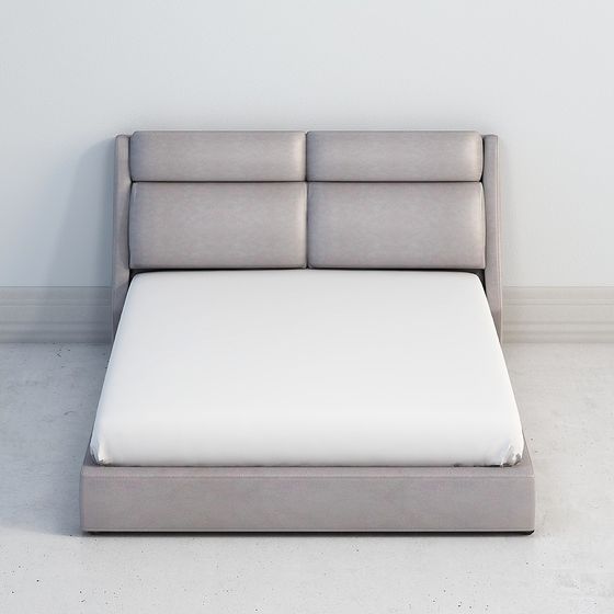 Elegant Low-Poly Bed 3D model for Modern Interiors