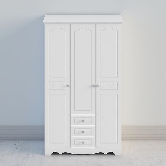 Elegant Classic Wardrobe 3D model for Home Interiors
