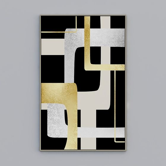 Stylish Black Photo Frame 3D Model for Elegant Decor