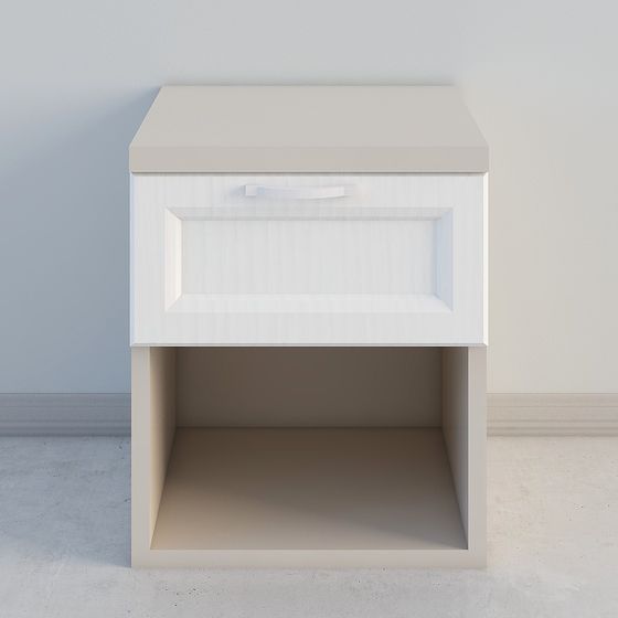 Minimalist Nightstand 3D model for Modern Interiors