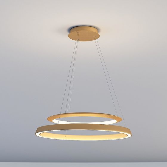 Low Poly Ring Chandelier 3D model