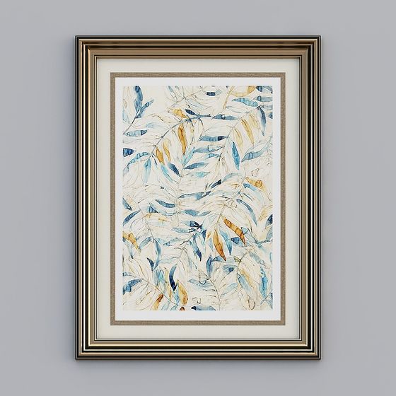 Vibrant Low-Poly Watercolor Leaf 3D Model