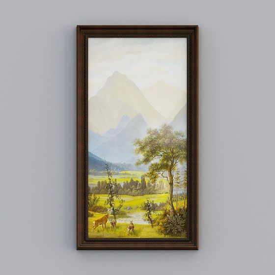 Dreamy Mountain Landscape 3D model