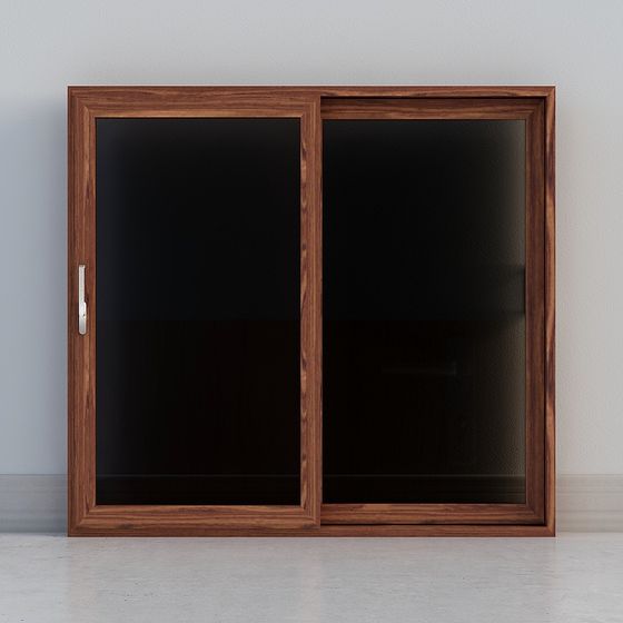 Low Poly Modern Sliding Door 3D model