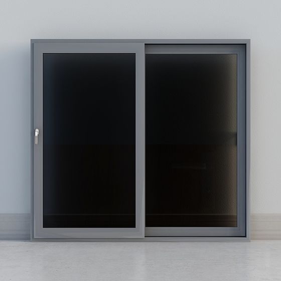 Elegant Sliding Door 3D model for Modern Interiors
