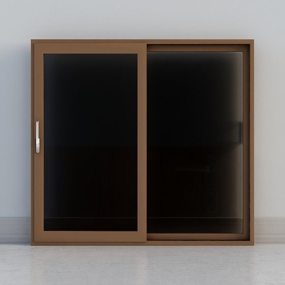 Elegant Sliding Glass Door 3D model
