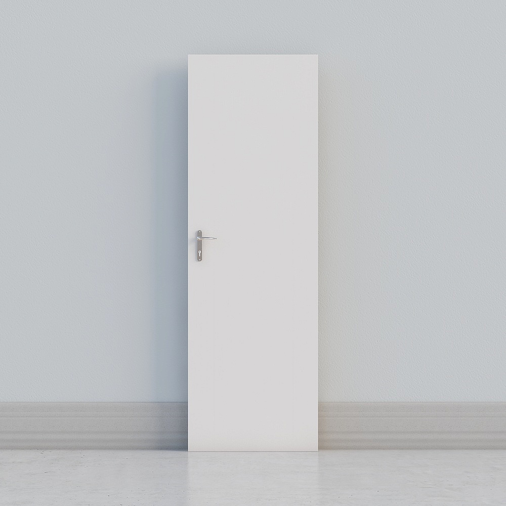 minimal white door panel