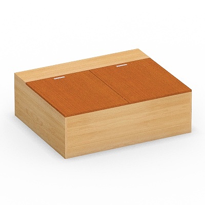 Minimalist Wooden Storage Box 3D model