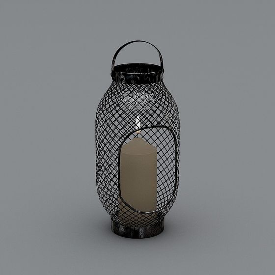 Elegant Low-Poly Lantern 3D Model