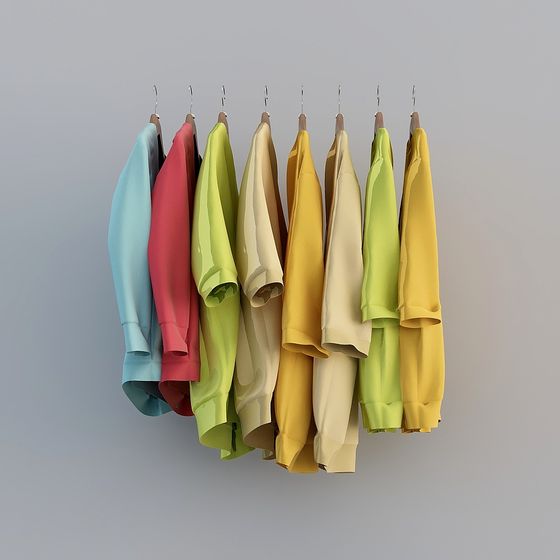Rainbow on Hanger Low Poly 3D model for Creative Projects