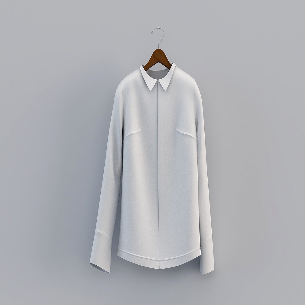 Elegant White Shirt 3D Model for Modern Design