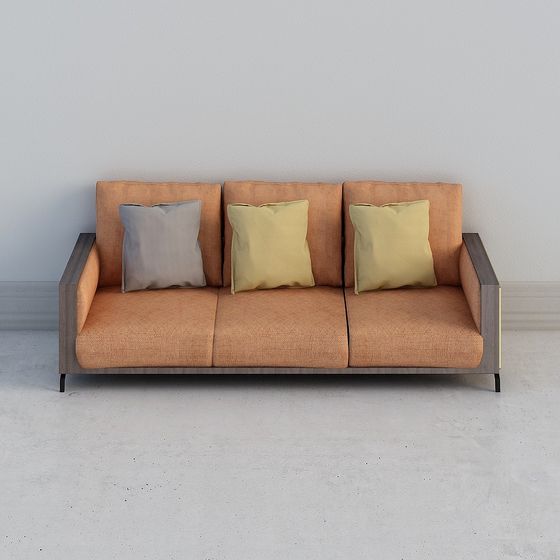 Urban Comfort Low-Poly Sofa 3D model for Modern Interiors