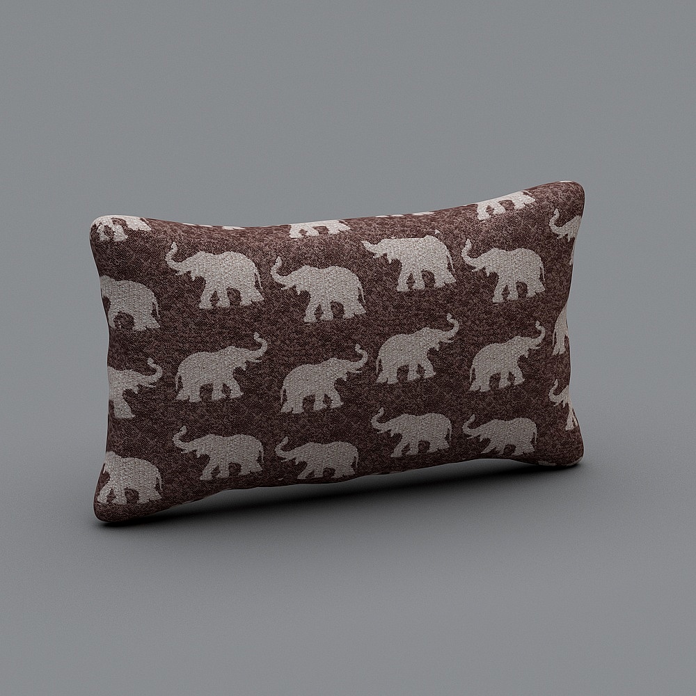 Elephant Safari Pillow 3D model