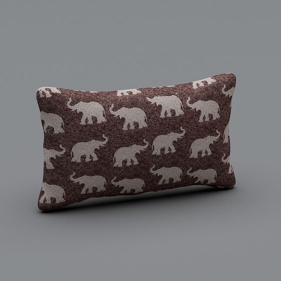 Elephant Safari Pillow 3D model