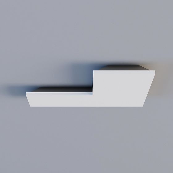 Minimalist Floating Bookshelf 3D model