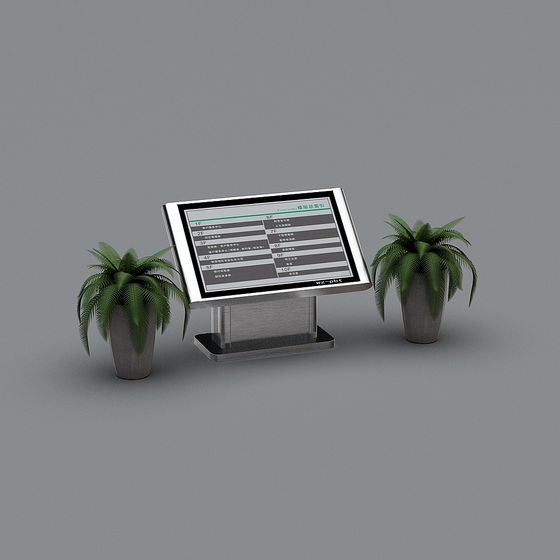 Smart Information Kiosk 3D model for Modern Environments