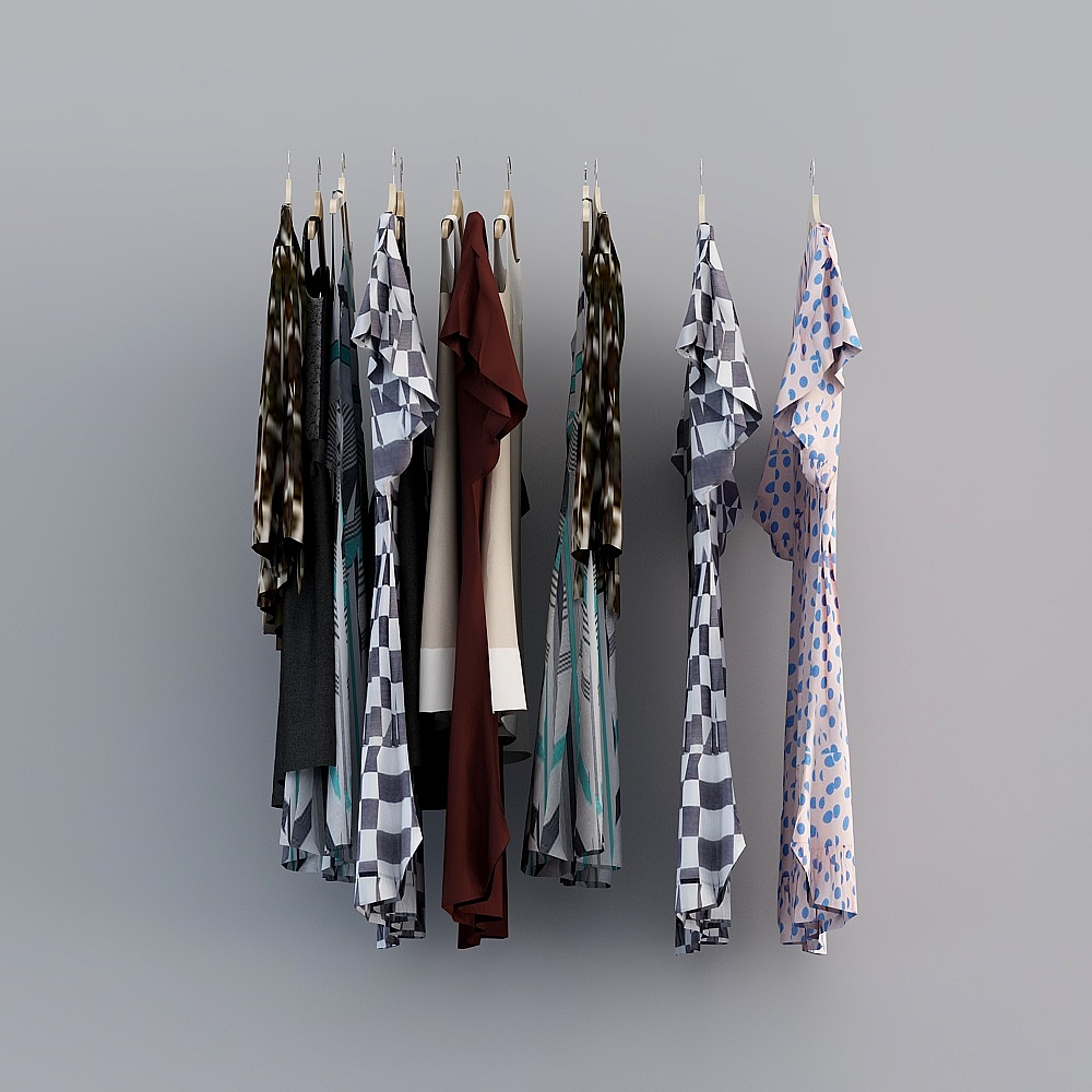 Stylish Fashion Rack 3D model for Creative Projects