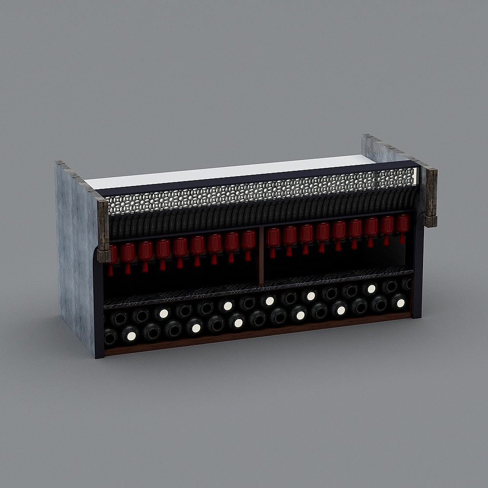 Chinese hotel restaurant 3D model - platform