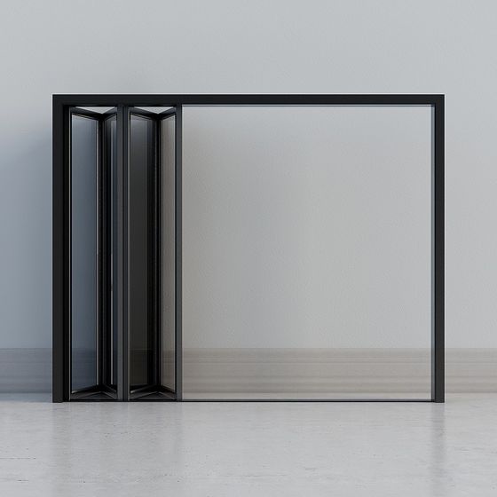 Glass Folding Door 3D model for Modern Urban Spaces