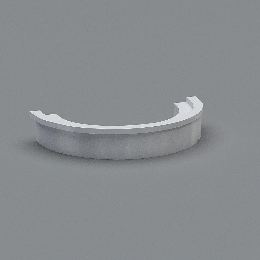Curved Decorative Panel 3D model