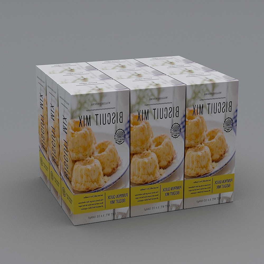 Realistic Biscuit Mix Box 3D model